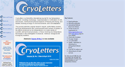 Desktop Screenshot of cryoletters.org